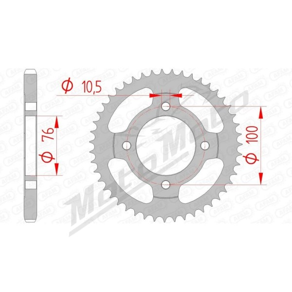 AFAM Steel Standard Rear Sprocket 428 47 teeth SUZUKI RG 125 92-95