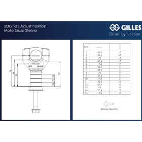 GILLES TOOLING Handlebar Risers Moto Guzzi Stelvio 1000 24-25