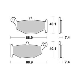 Sbs stabdžių trinkelės 833LS Sintered SUZUKI DL / GSR / GSX / GSX-R