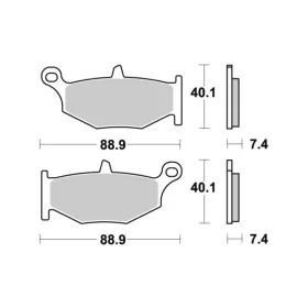 Sbs stabdžių trinkelės 833LS Sintered SUZUKI DL / GSR / GSX / GSX-R