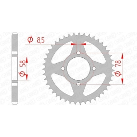 AFAM Steel Standard Rear Sprocket 428 41-50 teeth