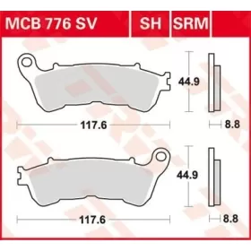 TRW SH Series Sindered Rear Brake Pads Honda CBF 1000cc 06-10