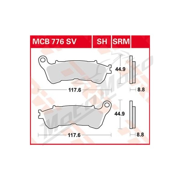 TRW SH Series Sindered Rear Brake Pads Honda CBF 1000cc 06-10