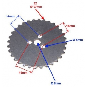 Camshaft sprocket CROSS 125cc 4T 32teeth