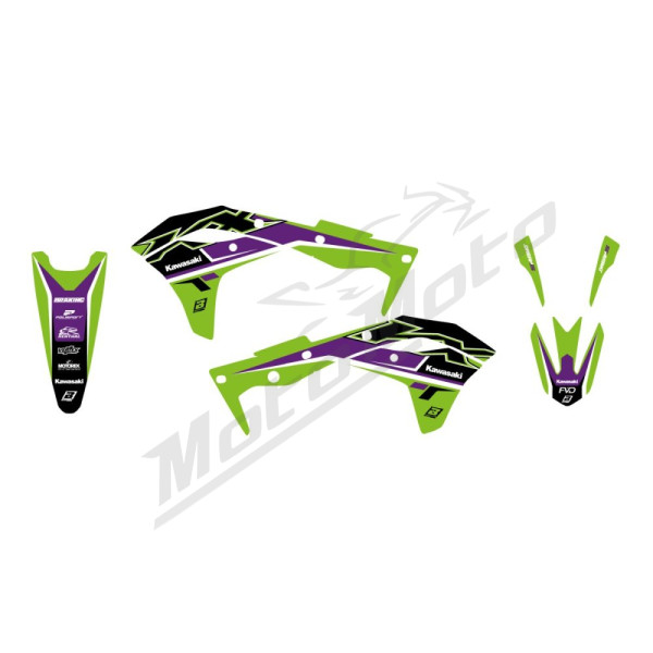 Blackbird Racing Grafikos rinkinys Dream 5 Kawasaki KX 250F 17-20 Žalia