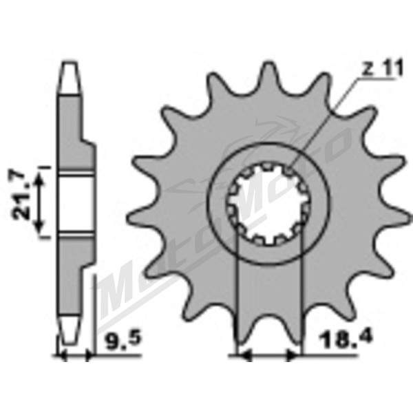 JT/PBR Grandinės komplektas 520HDS 14/51 Honda CR 250R 1986