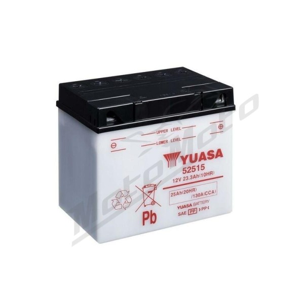 Akumuliatorius YUASA 12V 25Ah - 52515 (be rūgšties pakuotės)
