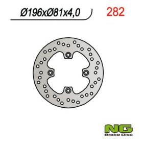 NG Rear Fixed Brake Disc 196x81x4mm TM Racing EN / MX 125-530cc 90-92