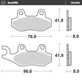 MOTO-MASTER Ceramic Brake Pads Aprilia / Cagiva / Kawasaki / Suzuki / Triumph / Yamaha 125-1200 89-26