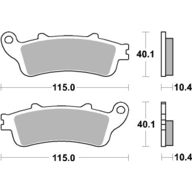 Sbs stabdžių trinkelės 880LS Sintered HONDA GL GOLDWING