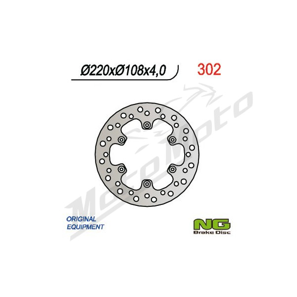 NG BRAKES Rear Fixed Brake Disc 220mm Fantic Caballero / Gary 50-125cc 95-99