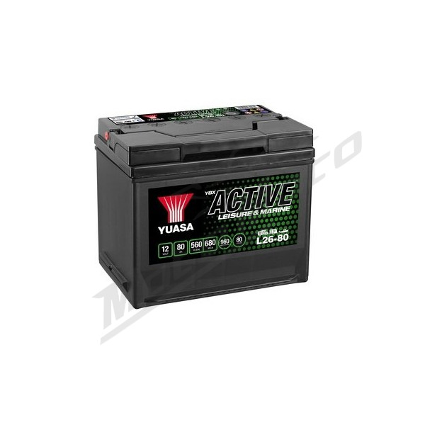 Yuasa YBXL26R-080 Active Leisure Battery 12V 80Ah