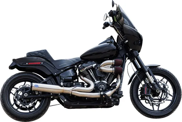 S&S CYCLE 2-into-1 Qualifier Exhaust System Harley Davidson FLDE / FLFB / FLFBS / FLHC / FLHCS 1750-1923cc 18-23