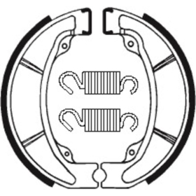 TECNIUM Off-Road Organic Brake shoes BA047 Honda CR 125-500cc 1986