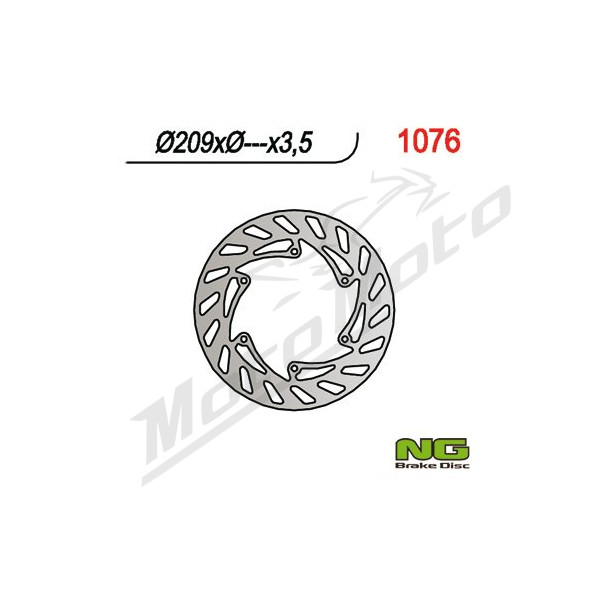 NG BRAKES Fixed Rear Brake Disc 209mm CPI SM / Supercross / Supermoto 50cc 05-09