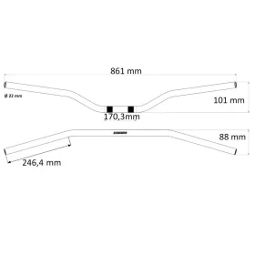 ACCOSSATO Aluminium Handlebar 22 mm