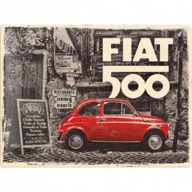  Metal tin sign FIAT 500 30x40