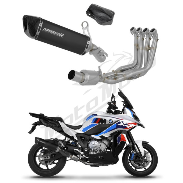 BMW S1000XR 2020-2026 Dominator Full Exhaust System Collector Silencer HP6 BLACK EX + dB killer