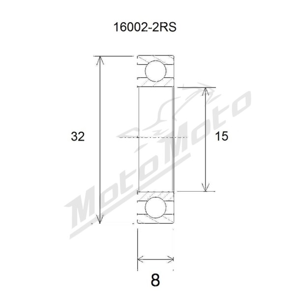 BLACK BEARING B3 Bearing 15x32x8 mm 16002-2RS