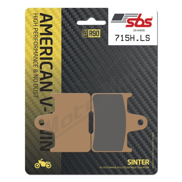 SBS HLS Street Excel 715H.LS Sintered Rear Brake Pads Harley Davidson XL 883-1200cc 14-22
