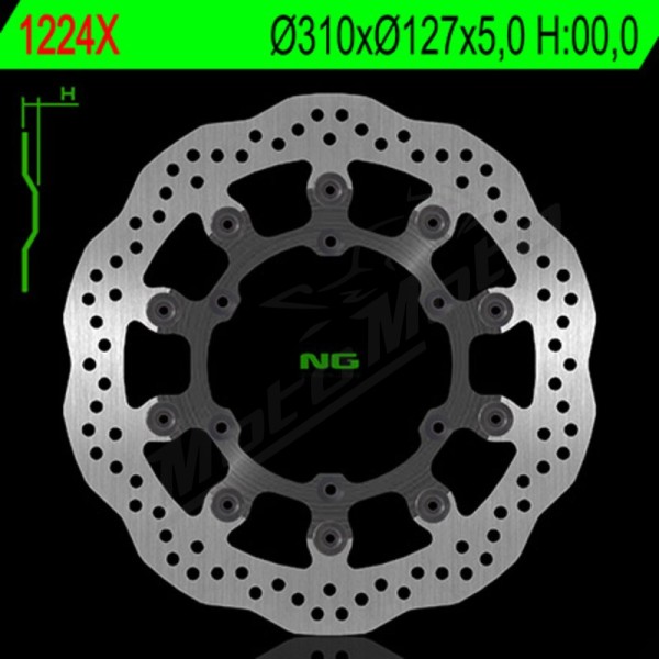 NG BRAKES Wave Front Floating Brake Disc Husqvarna / KTM 450-525cc 04-19
