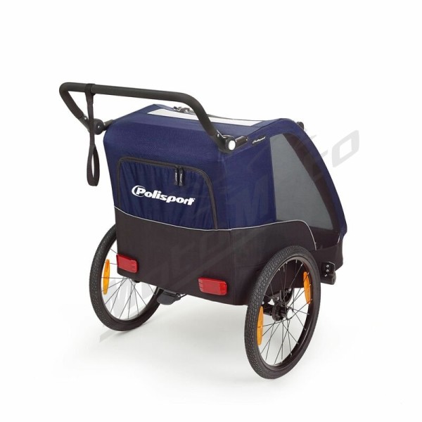 POLISPORT Child Trailer & Stroller Complete Grey/Blue