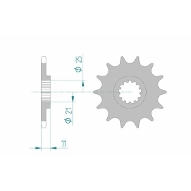 AFAM Steel Standard Front Sprocket 70600 - 520 16 teeth ​​​​​​​LAVERDA FORMULA / STRIKE / SPORT 750cc 98-01