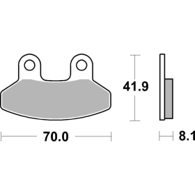SBS 178HF Street Ceramic Organic Brake Pads SYM Euro-MX / Joyride / RS 50-300cc 01-22
