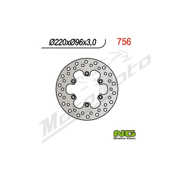NG BRAKES Front Fixed Brake Disc 220mm Kawasaki KLX / KX 80-140cc 84-21