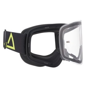 AMOQ Vision Magnetic Motocross / Snow Goggles Black-HiVis (Clear Lens)