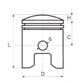 Piston GILERA/ PIAGGIO PIN Ø12 Ø40/ 40,25/ 40,50/ 41,75/ 47