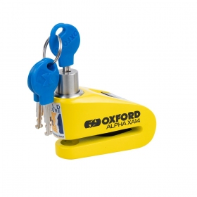 Oxford Alpha XA14 Alarm Disc Lock Yellow