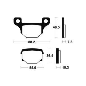 TECNIUM Scooter Organic Brake pads Rieju / Derbi 50/125 08-24