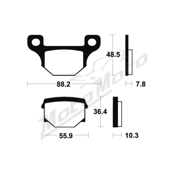 TECNIUM Scooter Organic Brake pads Rieju / Derbi 50/125 08-24