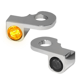 HEINZ BIKES NANO Series Handlebar Turn Signals Chrome Harley Davidson FXSBSE / FXSBSE2 / FXSE 1800 13-17