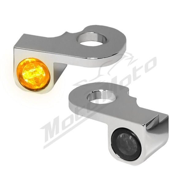 HEINZ BIKES NANO Series Handlebar Turn Signals Chrome Harley Davidson FXSBSE / FXSBSE2 / FXSE 1800 13-17