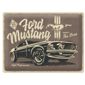  Metal tin sign FORD MUSTANG THE BOSS 30x40