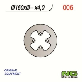 NG BRAKES 006 fiksuotas stabdžių diskas BETA TECHNO 250 94-99