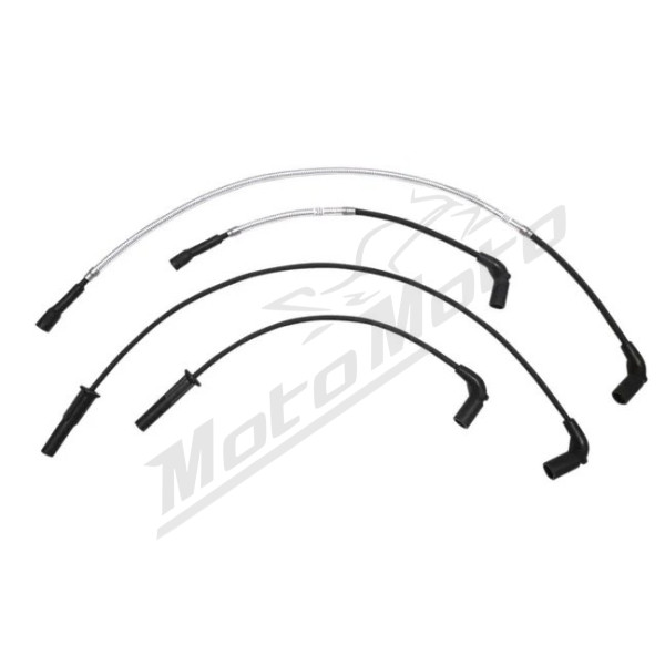 MAGNUM SHIELDING Spark Plug Wires Chrome Harley Davidson FLHR / FLHTK / FLHTKL / FLTRXS / FLTRXSTSE 1750/1977 17-24