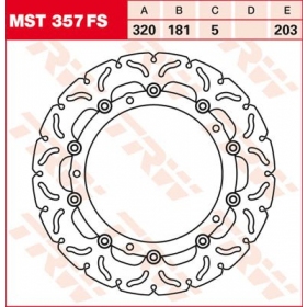 Priekinis stabdžių diskas MST357FS BMW F / K / R / S 800-1600CC 1999-2024 1VNT