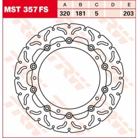 FRONT BRAKE DISC MST357FS BMW F / K / R / S 800-1600CC 1999-2024 1PC