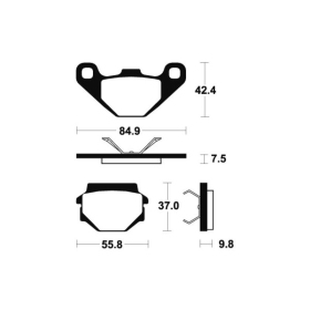 TECNIUM MX/ATV Sintered Metal Brake pads MO192 Cagiva / Husqvarna / KTM 125-610cc 87-95