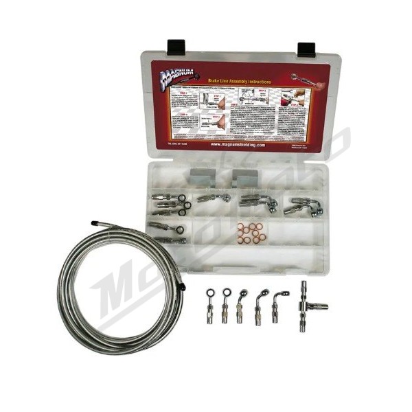 MAGNUM SHIELDING BYO Brake Line Builder Kit Chrome