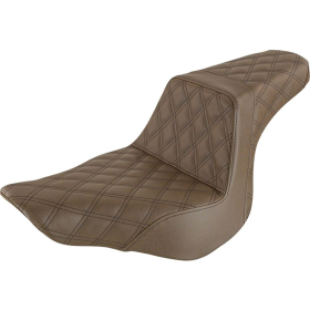 SADDLEMEN Step-Up Full Lattice Stitch Seat Brown Harley Davidson FLSB / FXLR / FXLRS / FXLRST 1750-1923 18-25