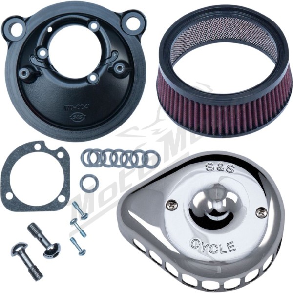 S&S CYCLE Mini Teardrop Stealth Air Cleaner Kit Harley Davidson XL 883-1200cc 07-22