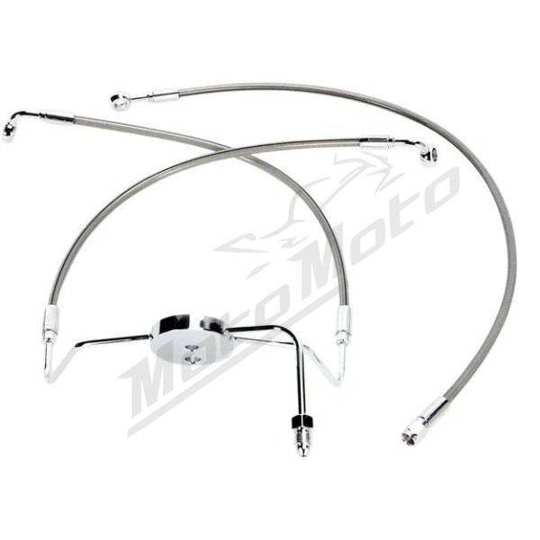 MAGNUM SHIELDING XR Front Brakeline Kit Chrome Harley Davidson FLHR / FLHRCI / FLHRI / FLTR / FLTRI 1340/1584 94-07