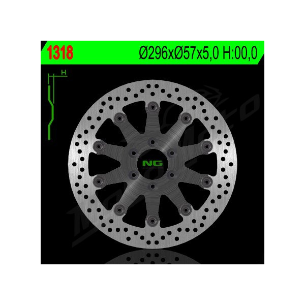 NG BRAKES Front Floating Brake Disc 296mm Suzuki VS 600-1400cc 85-05