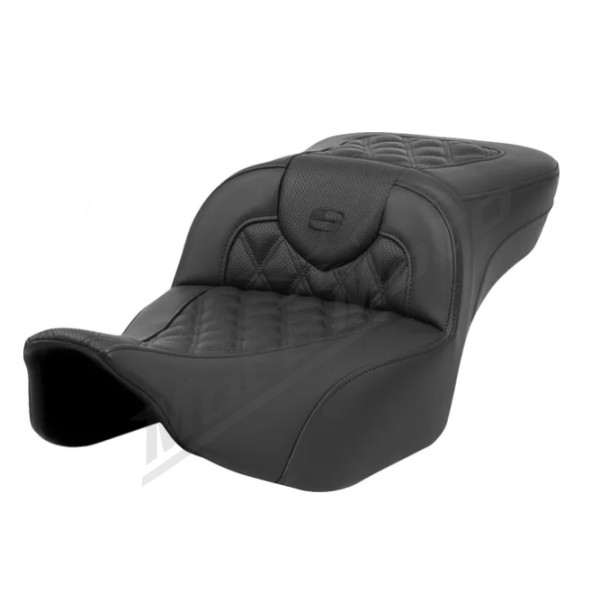 SADDLEMEN Roadsofa Extended Lattice Stitched Seat Harley Davidson FLHX / FLHXU / FLTRX / FLTRXSE 1868-1977 23-25