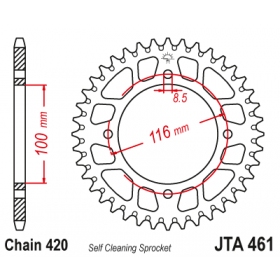 Rear sprocket ALU JTA461