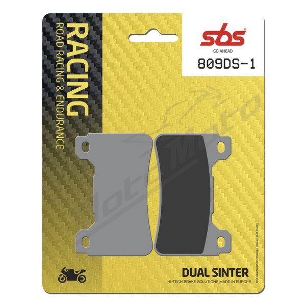 SBS DS Racing 809DS-1 Dual Sintered Brake Pads Honda CBR 600-1000cc 04-18